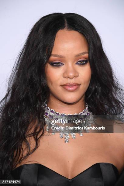 Rihanna attends Rihanna's 3rd Annual Diamond Ball Benefitting The Clara Lionel Foundation at Cipriani Wall Street on September 14, 2017 in New York...