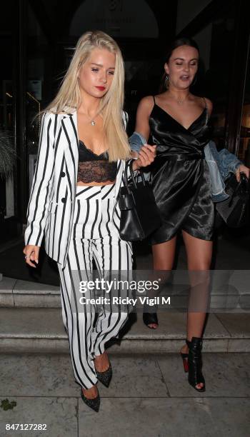 Lottie Moss and Emily Blackwell attend as Wolf & Badger celebrate independent talent during London Fashion Week September 2017 on September 14, 2017...