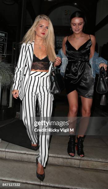 Lottie Moss and Emily Blackwell attend as Wolf & Badger celebrate independent talent during London Fashion Week September 2017 on September 14, 2017...