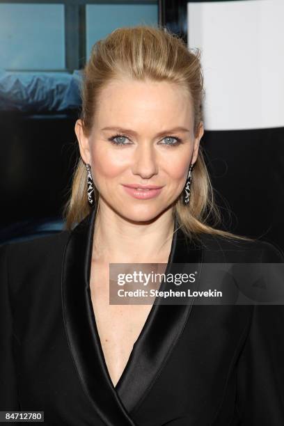 Actress Naomi Watts attends the Cinema Society and Angel by Thierry Mugler screening of "The International" at AMC Lincoln Square on February 9, 2009...