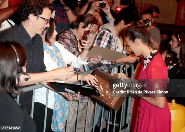 Actress Berenice Bejo attends the 'Redoubtable' premiere during the 2017 Toronto International Film Festival at The Elgin on September 14, 2017 in...