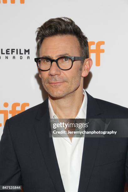 Director Michel Hazanavicius attends the "Redoubtable" Premiere held at The Elgin during the 2017 Toronto International Film Festival on September...