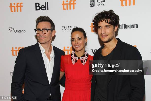 Director Michel Hazanavicius, actor Berenice Bejo, and actor attend Louis Garrel the "Redoubtable" Premiere held at The Elgin during the 2017 Toronto...