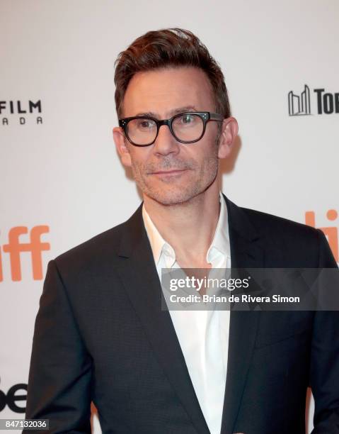 Director Michel Hazanavicius attends the 'Redoubtable' premiere during the 2017 Toronto International Film Festival at The Elgin on September 14,...