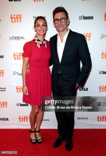 Actress Berenice Bejo and director Michel Hazanavicius attend the 'Redoubtable' premiere during the 2017 Toronto International Film Festival at The...