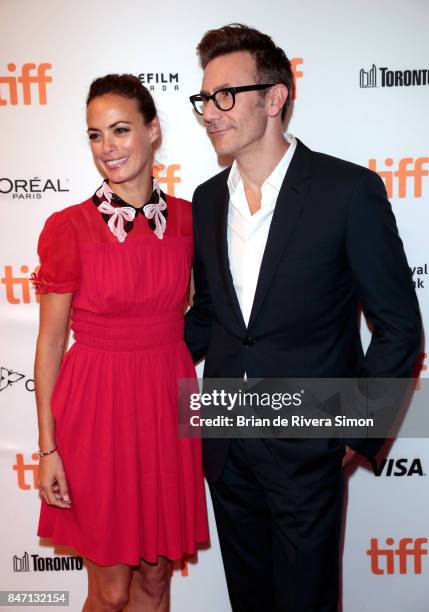 Actress Berenice Bejo and director Michel Hazanavicius attend the 'Redoubtable' premiere during the 2017 Toronto International Film Festival at The...