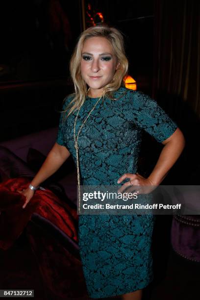 Actress Marilou Berry, dressed in Cadieux, attends the Reopening of the Hotel Barriere Le Fouquet's Paris, decorated by Jacques Garcia, at Hotel...