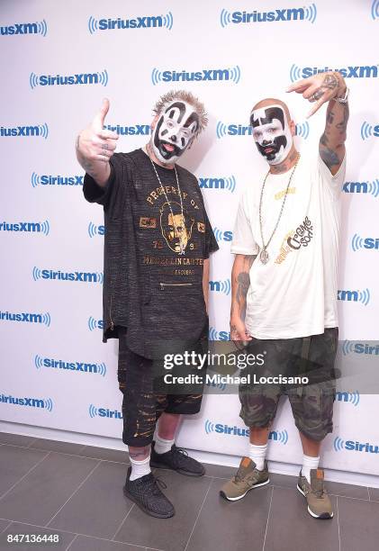 Violent J and Shaggy 2 Dope of Insane Clown Posse visit SiriusXM Studios on September 14, 2017 in New York City.