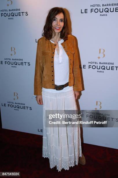 Actress Anne Parillaud attends the Reopening of the Hotel Barriere Le Fouquet's Paris, decorated by Jacques Garcia, at Hotel Barriere Le Fouquet's...