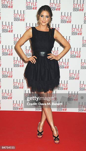 Lisa Snowdon poses in the press room during the ELLE Style Awards 2009 in association with H&M, at Big Sky London on February 9, 2009 in London,...