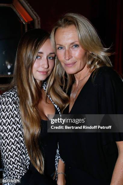 Estelle Lefebure and her daughter Emma Smet attend the Reopening of the Hotel Barriere Le Fouquet's Paris, decorated by Jacques Garcia, at Hotel...