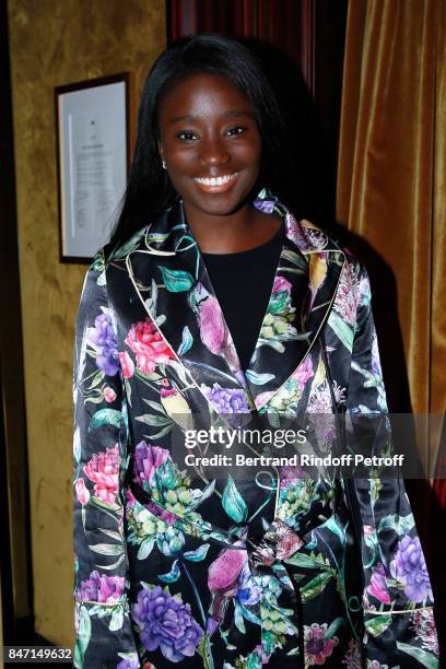 Actress Karidja Toure attends the Reopening of the Hotel Barriere Le Fouquet's Paris, decorated by Jacques Garcia, at Hotel Barriere Le Fouquet's...