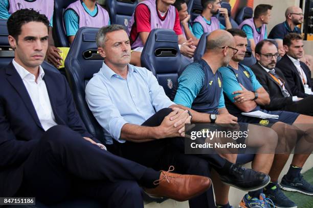 Head coach of Villarreal CF Fran Escriba during the UEFA Europa League Group A football match between Villarreal CF vs FC Astana at La Ceramica...