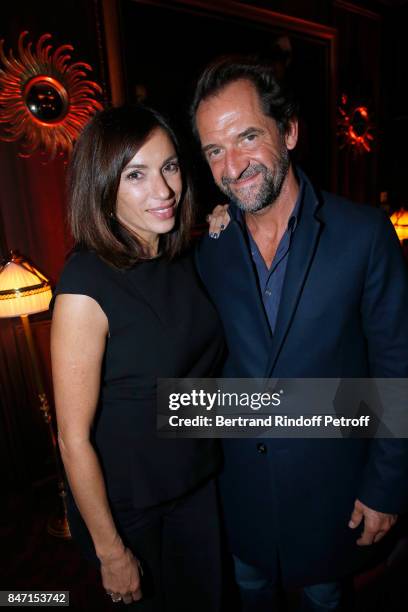 Aure Atika and Stephane De Groodt attend the Reopening of the Hotel Barriere Le Fouquet's Paris, decorated by Jacques Garcia, at Hotel Barriere Le...