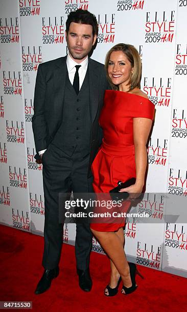 Dave Berry and Heidi Range arrive at the Elle Style Awards 2009 held at Big Sky Studios, Caledonian Road on February 9, 2009 in London, England.