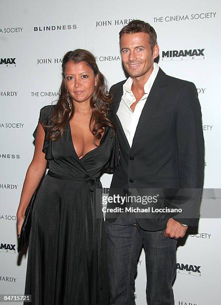 Keytt Lundqvist and husband, model Alex Lundqvist attend The Cinema Society at Chelsea Cinemas on September 22, 2008 in New York City.