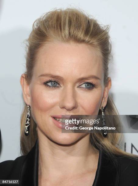 Actress Naomi Watts attend the Cinema Society and Angel by Thierry Mugler screening of "The International" at AMC Lincoln Square on February 9, 2009...
