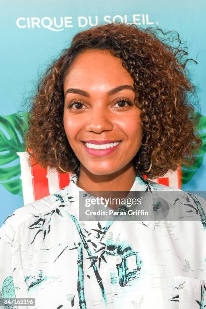 Actress Lyndie Greenwood attends Atlanta Premiere of Cirque du Soleil's "LUZIA - A Waking Dream of Mexico" at Big Top at Atlantic Station on...
