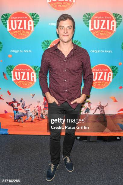 Actor James Mackay attends "Atlanta Premiere of Cirque du Soleil's "LUZIA - A Waking Dream of Mexico" at Big Top at Atlantic Station on September 14,...