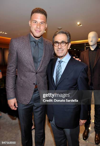 Host Blake Griffin and Dr. Richard D. Ferkel at Ermenegildo Zegna Blake Griffin Beverly Hills event 2017 at Ermenegildo Zegna Boutique on September...