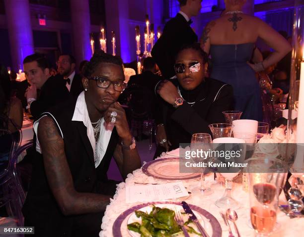 Young Thug and Future attend Rihanna's 3rd Annual Diamond Ball Benefitting The Clara Lionel Foundation at Cipriani Wall Street on September 14, 2017...