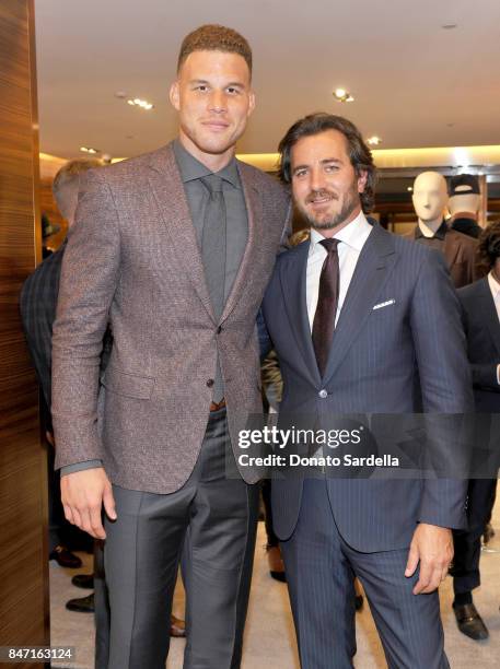 Host Host Blake Griffin and Mauro Paolucci at Ermenegildo Zegna Blake Griffin Beverly Hills event 2017 at Ermenegildo Zegna Boutique on September 14,...