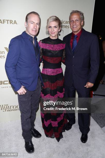 Bob Odenkirk, Rhea Seehorn and Patrick Fabian attend The Hollywood Reporter and SAG-AFTRA Inaugural Emmy Nominees Night presented by American...