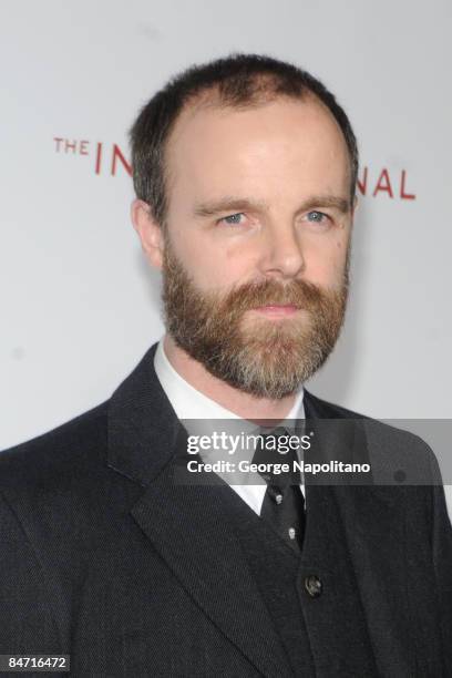 Actor Brian O'Byrne attends the Cinema Society and Angel by Thierry Mugler screening of "The International" at AMC Lincoln Square on February 9, 2009...