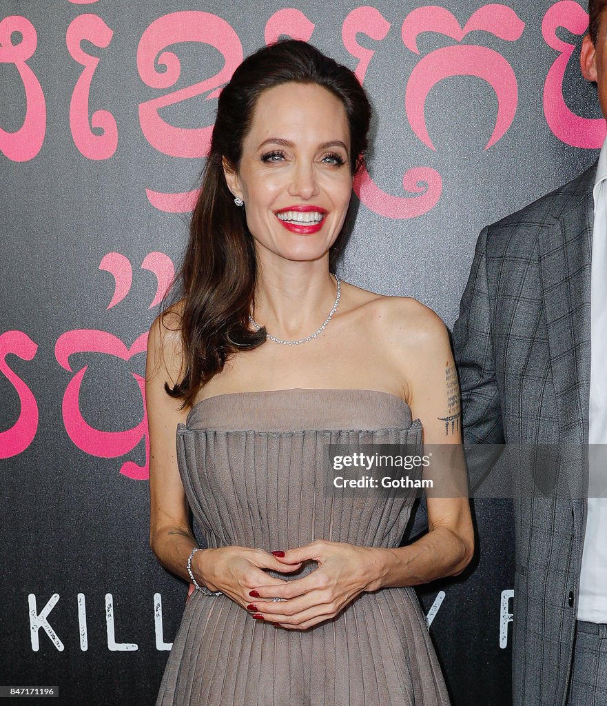 Angelina Jolie arrives at the New York Premiere of "First They Killed