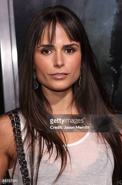 Actress Jordana Brewster arrives on the red carpet for the Los Angeles premiere of "Friday The 13th" at the Graumans Chinese Theater on February 9,...
