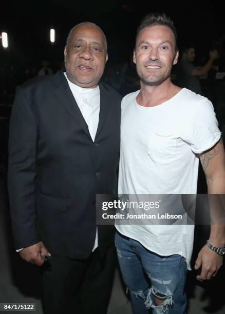 Barry Shabaka Henley and Brian Austin Green at the Chasing Titles Vol. Premiere on September 14, 2017 in Los Angeles, California.