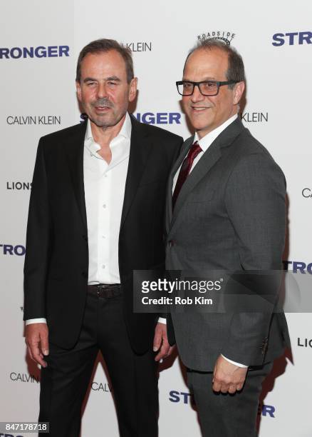 Micheal Litvak and Gary Michael Walters attend the premiere of "Stronger" at Walter Reade Theater on September 14, 2017 in New York City.