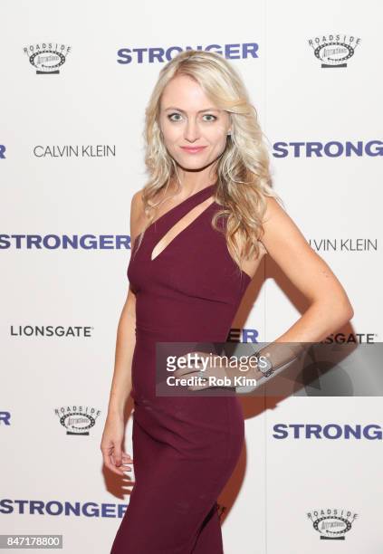 Amy Rutberg attends the premiere of "Stronger" at Walter Reade Theater on September 14, 2017 in New York City.