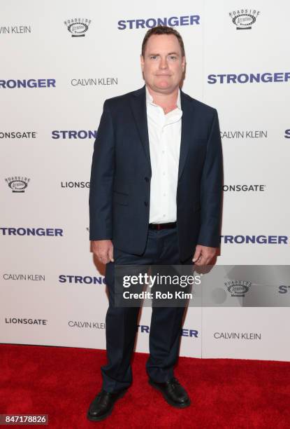 Danny McCarthy attends the premiere of "Stronger" at Walter Reade Theater on September 14, 2017 in New York City.