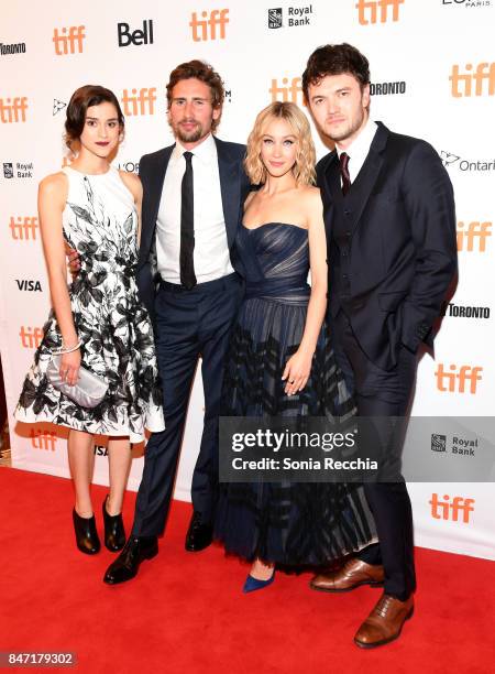 Actors Rebecca Liddiard, Edward Holcroft, Sarah Gadon and Kerr Logan attend The World Premiere of the Limited Series "Alias Grace" starring Sarah...