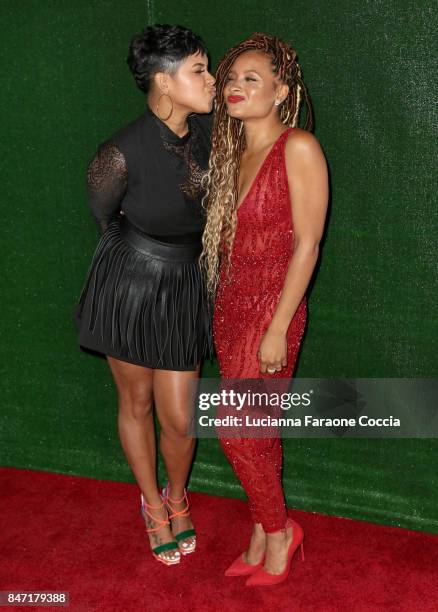 Singer/songwriter RaVaughn and Rhyon attend the screening of BOE and The Know Contemporary's "Pretty Girl" by Rhyon on September 14, 2017 in Los...