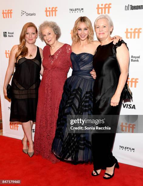 Writers Sarah Polley, Margaret Atwood, actress Sarah Gadon and director Mary Harron attend The World Premiere of the Limited Series "Alias Grace"...