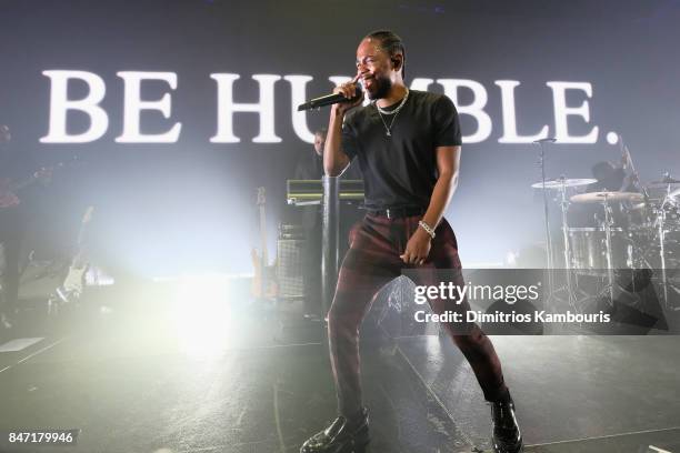 Kendrick Lamar performs onstage at Rihanna's 3rd Annual Diamond Ball Benefitting The Clara Lionel Foundation at Cipriani Wall Street on September 14,...
