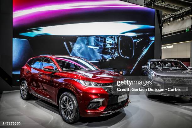 The Chery Exeed TX on display at the 2017 Frankfurt Auto Show 'Internationale Automobil Ausstellung' on September 13, 2017 in Frankfurt am Main,...