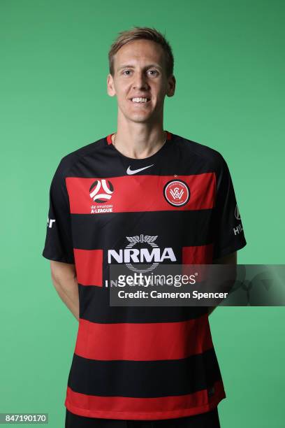 Michael Thwaite poses during the Western Sydney Wanderers A-League headshots session at Fox Sports Studios on September 15, 2017 in Sydney, Australia.