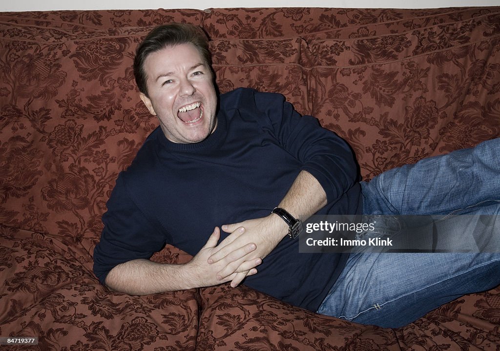 Actor & comedian Ricky Gervais poses for a portrait shoot for the