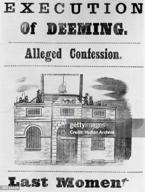 English-born Australian murderer Frederick Bailey Deeming is hanged in Melbourne, 23rd May 1892. In 1891 Deeming murdered his wife and four children,...