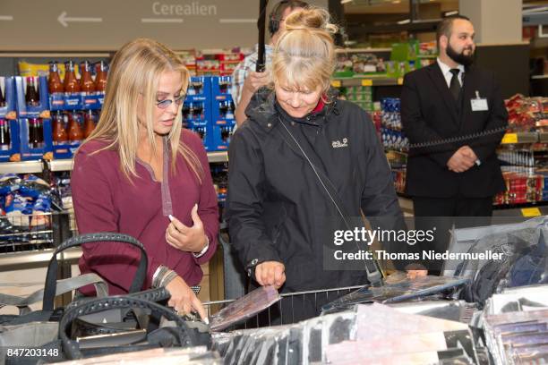 Singer Anastacia is seen at Shoppingcenter 'Das Gerber' to have a look at her new fashion collection on September 14, 2017 in Stuttgart, Germany.