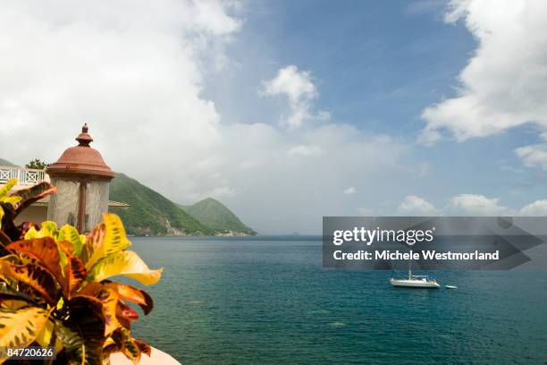 view of roseau, dominica, caribbean - dominica stock pictures, royalty-free photos & images