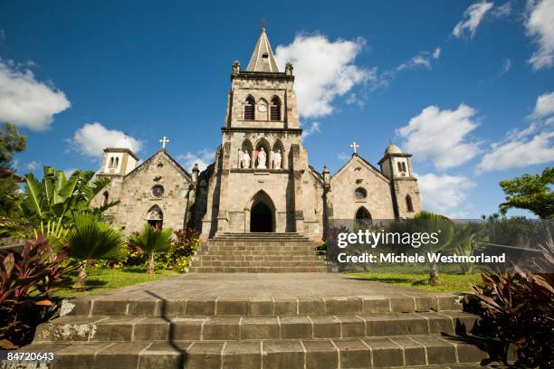 cathedral in dominica, caribbean - dominica stock pictures, royalty-free photos & images