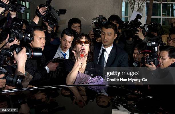 French actress Sophie Marceau arrives at the Incheon International Airport on February 10, 2009 in Seoul, South Korea.