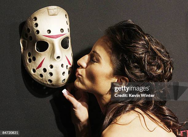 Actress America Olivo arrives at the premiere of Warner Bros.' "Friday the 13th" at the Chinese Theater on February 9, 2009 in Los Angeles,...