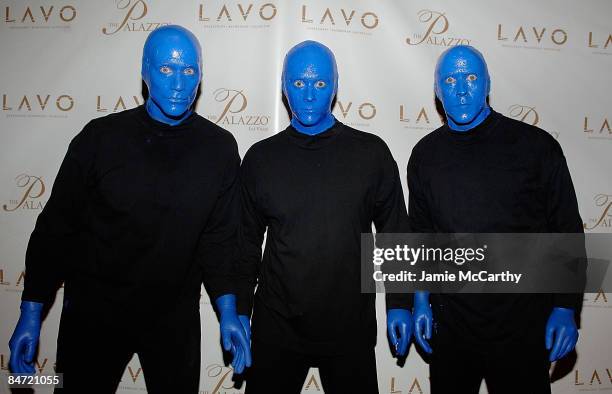 Blue Man Group attends the Grand Opening Of Lavo Restaurant And Nightclub At The Palazzo hotel in Las Vegas on September 13,2008