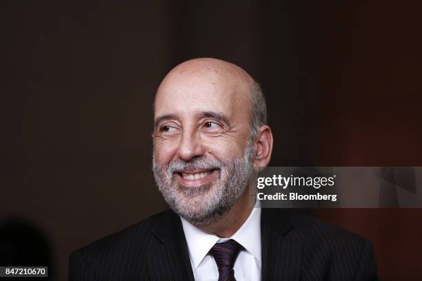 Gabriel Makhlouf, New Zealand's treasury secretary, reacts during a Bloomberg Television interview on the sidelines of the Milken Institute Asia...