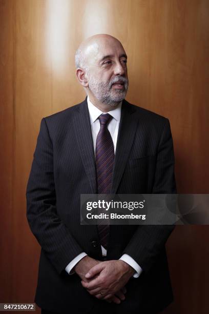 Gabriel Makhlouf, New Zealand's treasury secretary, poses for a photograph after a Bloomberg Television interview on the sidelines of the Milken...